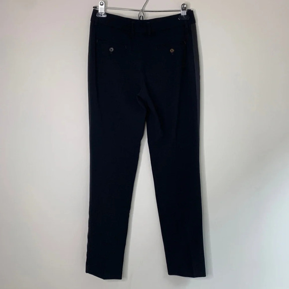 Aritzia Babaton Everett Tuxedo Pant Satin Side Stripe Tapered Straight Leg Black - Picture 9 of 16